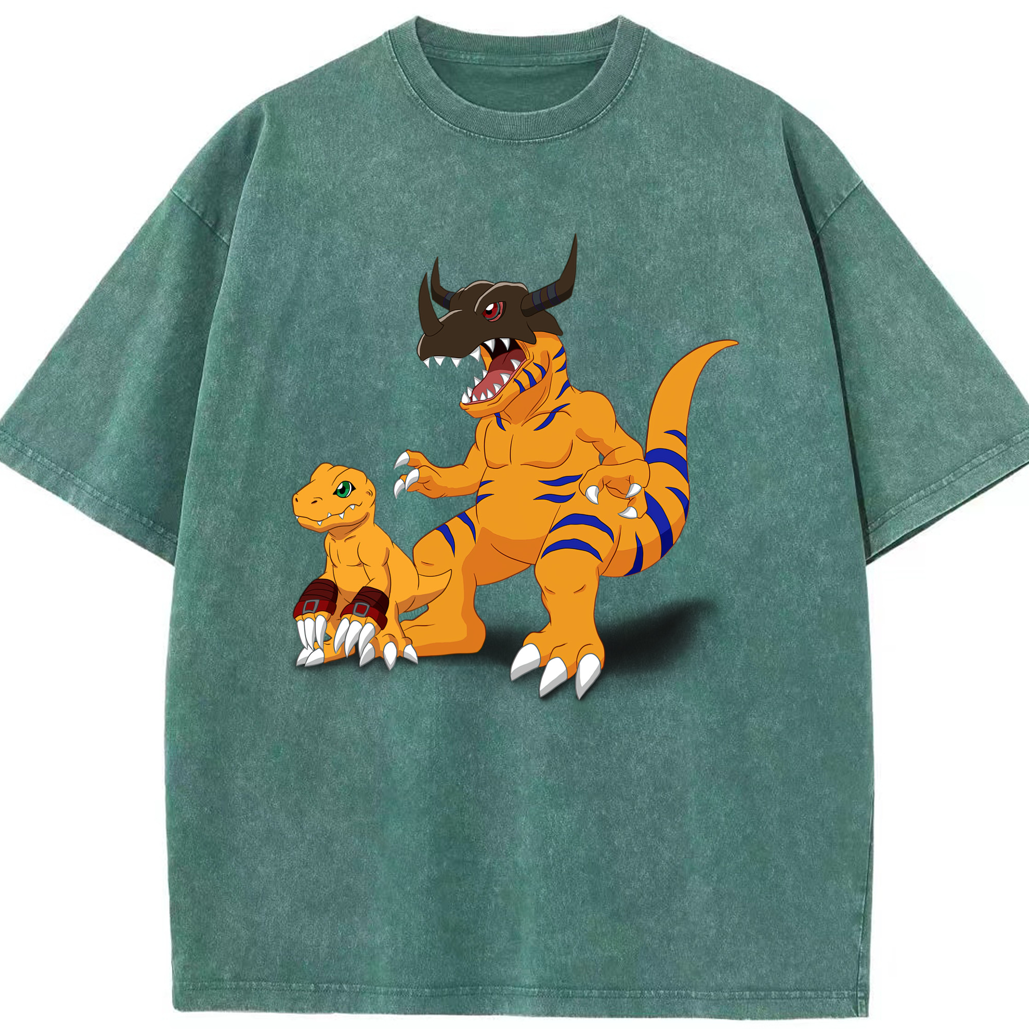 （画像用） Digimon デジタルモンスター/デジモン 綿100% ヴィンテージ風 半袖Tシャツ（フロントプリント）